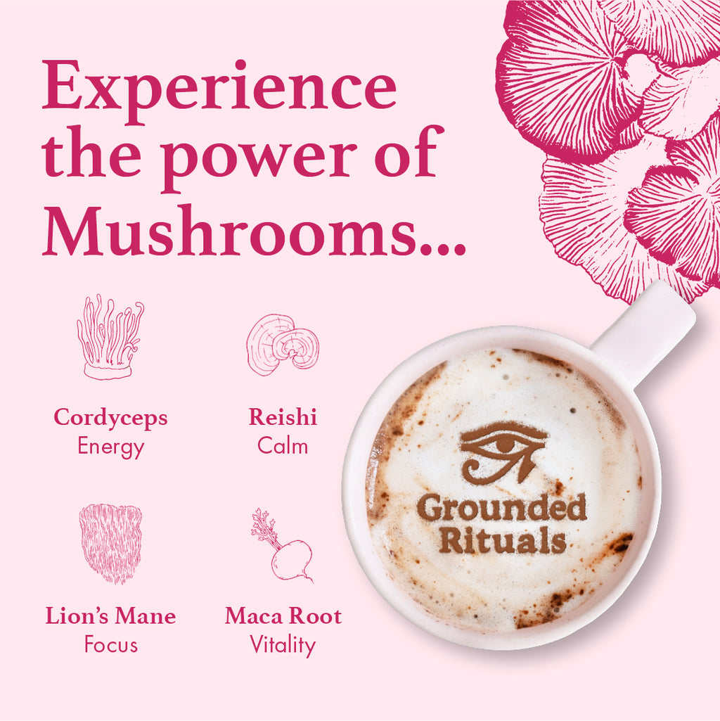 Mushroom Collagen Coffee - Infused with Functional Mushrooms, Marine Collagen and Vitamins B6,B12 & Zinc